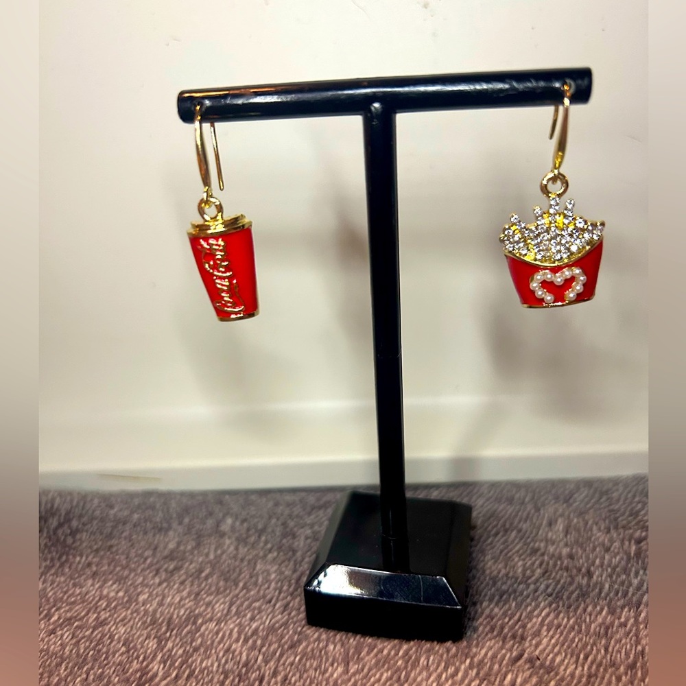 French Fries 🍟 and Coca~Cola Fashion Earrings, New